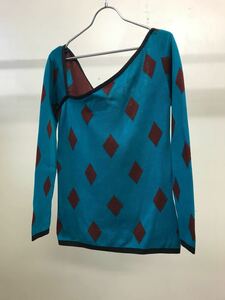 80s VINTAGE YVES SAINT LAURENT RIVE GAUCHE ASYMMETRICAL SWEATERビンテージ イヴ・サンローラン リヴゴーシュ フランス製 セーター