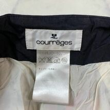 クレージュ ひざ丈スカート 綿 シルク 総柄 黒 赤 courreges コットン ブラック レッド 白 ホワイト ドット 水玉 裏地あり 36 C5589_画像5