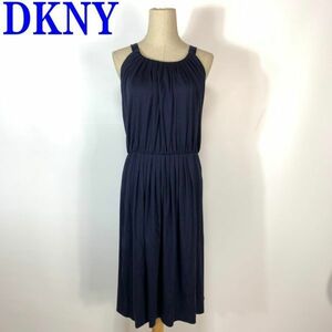 ディーケーエヌワイ ノースリーブ ワンピース ストレッチ 紺DKNY ネイビー P C6640