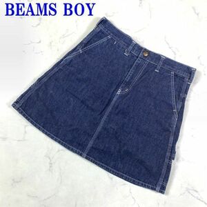 ビームスボーイ デニムスカート ひざ丈 綿 ペインター 紺BEAMS BOY コットン ネイビー １ C6807