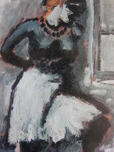 Art hand Auction Kees van Dongen, Mujer rattachant hijo Jupon, Versión extranjera súper rara razonada, Nuevo enmarcado de alta calidad., envío gratis, cuadro, pintura al óleo, retrato