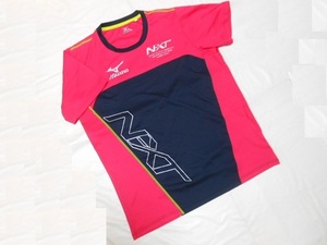 ＊MIZUNO/ミズノNEXT＊メッシュ半Ｔシャツ(2XL)＊ピンク紺