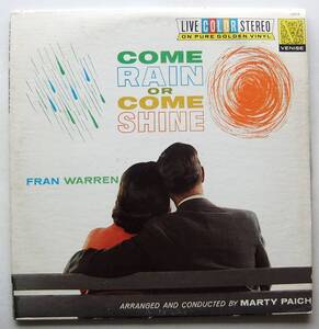 ◆ FRAN WARREN / Come Rain Or Come Shine ◆ Venise 10019 (yellow vinyl:dg) ◆