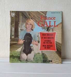 FRANCE GALL フランス・ギャル/ ATTENDS OU VA-T'EN(涙のシャンソン日記) 7インチ PHILIPS フレンチポップ