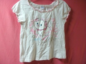USED Kids Disney shirt size 120 white / pink series 