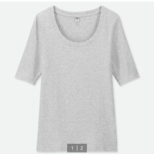 【UNIQLO】リブUネックTシャツ