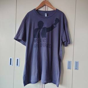 AmericanApparel(アメリカンアパレル)　US古着 半袖Tシャツ　XL【濃いグレー】　コットン　　　　111-6H2621