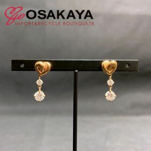 中古美品 SWAROVSKI Lifelong Heart ドロップピアス キャッチ無し 5517942 ローズゴールド クリスタル スワロフスキー ライフロング ハート