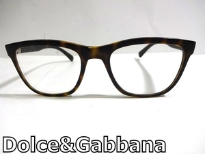 X3H078■ D&G ドルチェ＆ガッバーナ D&G Dolce&Gabbana イタリー製 マットブラウンデミ 度付き サングラス メガネ 眼鏡 メガネフレーム