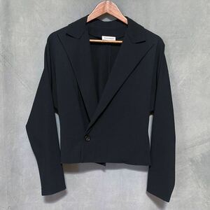 MADISONBLUE マディソンブルー DOLMAN SLEEVE JACKET レーヨン ドルマンスリーブ ショート ダブルジャケット size.0 (S) ブラック