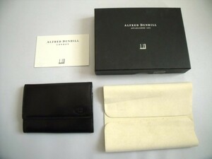 質店鑑定済み！ 美品 箱付き■ dunhill ■ ダンヒル ■ ロゴ入り 本革 レザー製・ ６連 キーケース ■ 黒 ブラック系 ■ 送料無料！