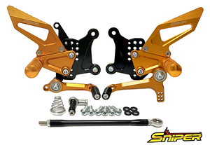 NINJA ZX-25R ZX-4R ストリート用 バックステップ 金 クイックシフター無し車対応 SNIPER スナイパー SP0102SGD