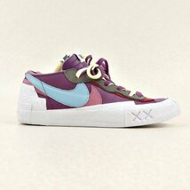 極美品 Nike x KAWS x sacai ナイキ カワズ サカイ DM7901-500 Blazer Low Purple Dusk ブレーザーロウ パープル ダンク 28.5cm_画像4