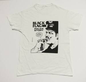 【バンドT】BLACK FLAG police story Tシャツ ブラックブラック ポリスストーリー