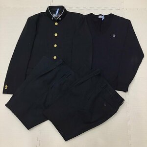 OT375 (中古) 栃木県 宇都宮東高校 男子学生服 上下4点セット /指定品/校章/学年章/175A/W73/学ラン/ズボン/制服/標準型学生服/卒業生品