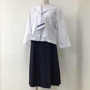 (Y)O520 (中古) 福島県 二本松第一中学校 セーラー服 上下セット /M/W64/セーラー/スカート/タイ/KUNIOKA/夏服/合服/制服/学生服/女子学生