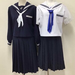 O776 (中古) 兵庫県 稲美町立 稲美中学校 (旧制服) 6点セット /大きめ/LL/W75/セーラー/スカート/スカーフ/冬服/夏服/制服/学生服/女子学生