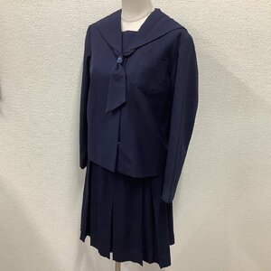 (Y)I803 (中古) 福島県 二本松第一中学校 セーラー服 上下セット /指定品/L/W66/セーラー/タイ/吊りスカート/KANKO/冬服/制服/学生服