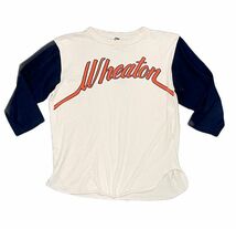 80’s 米国製 MADE IN USA チャンピオン Champion ベースボール Tシャツ 綿100 ウィートン Wheaton 染み込みプリント M [l-0741]_画像1