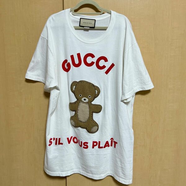 2023新作　レア　グッチ　テディベア　パッチ　Tシャツ　クマ　熊 GUCCI 