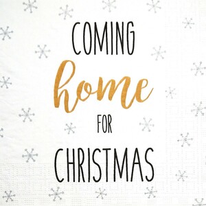 【即決】ペーパーナプキンバラ売り1枚から ランチサイズ COMING home FOR CHRISTMAS