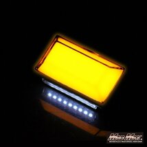 MADMAX トラック用品 角マーカー LED12連 ダウンライト付 面発光タイプ 12V/24V兼用 イエロー/車幅灯 路肩灯 作業灯【送料800円】_画像1