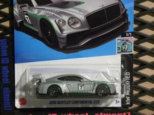 即決☆☆2018 BENTLEY CONTINENTAL GT3 HW MODIFIED 　ホットウィール Hot Wheels ☆☆定形外発送可能