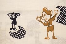 3893B4◆ミッキーマウス/戦前戦後/浴衣反物◆昭和レトロ◆ヴィンテージ◆リメイク素材◆和装◆和服◆生地◆材料_画像4