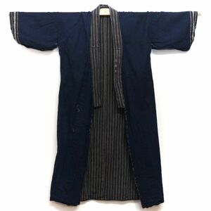 3934SR◆野良着◆藍染木綿古布◆縞/藍無地◆昭和レトロ◆ヴィンテージ◆NORAGI JACKET