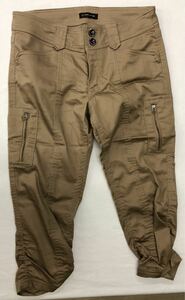  new goods lady's chinos trousers cropped pants pocket attaching casual size 61 7 minute height 