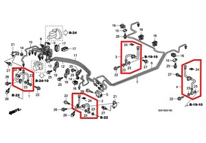 ★新品 未使用　純正部品 ホンダ S2000 AP1 AP2 ブレーキホースセット １台分 パッキン クリップ付き メーカー在庫残り僅か 希少 レア★