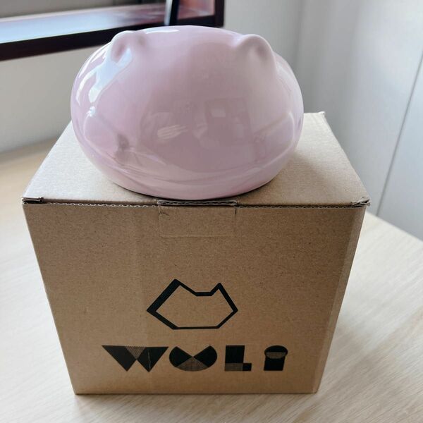 【未使用】WULI ペット皿 ペット給食皿 ネコフードボール 陶器 120ml