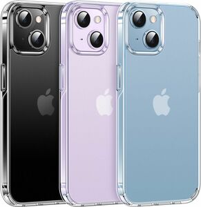 CASEKOO iPhone 14 Plus 用 ケース クリア マット感 耐衝撃 半透明 耐久性 SGS認証 4-55