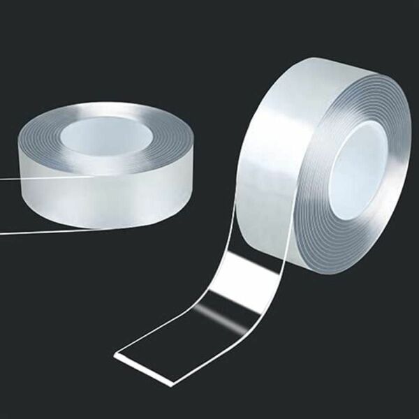 MILEQEE 2PCS透明両面テープ 壁用取り付けテープ 3-30