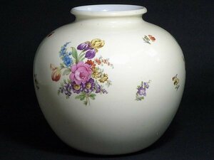 ▲101081*8▲日本陶器會社/NORITAKE/RCオールドノリタケ・ヤジロベー印・花柄花瓶/花入・花器・old noritake