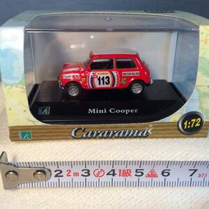 HONGWELL Cararama ho n well kala llama Mini Cooper two-tone red white race number 113 1/72 unused unopened goods kala llama ×se rear collaboration 