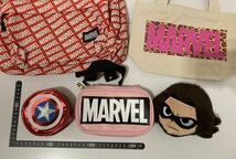 マーベル　marvel ロゴ　リュック　トートバッグ　ぬいぐるみパスケース　ポーチ　セット　キャプテン・アメリカ_画像4