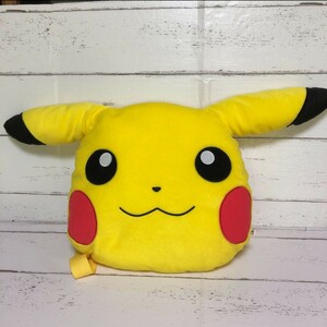 未使用 ポケモン ピカチュウ リュック 黄色 ポケットモンスター キャラクター ぬいぐるみ かばん 鞄 