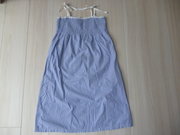 【美品】SHIPSシップス爽やか♪キャミソールワンピース 水色★140cm★