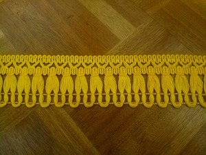 デコトラ フレンジフリル 黄色 6cm×2.2m 金華山 ダッシュマット カーテン 男の城 送料185円 