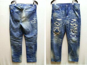 ◇即決[W34]DENIM BY VANQUISH&FRAGMENT VFP1027 14AW FIVE YEARS WASH WIDE STRAIGHT DENIM ワイドストレート デニム パンツ■3935