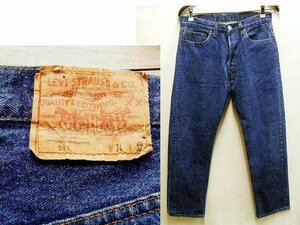 ◇即決[W34]濃紺 ビンテージ Levi's 501 ハチマル 85年3月製 80年代 80's USA製 501-0000 アメリカ トップボタン デニム パンツ■3883