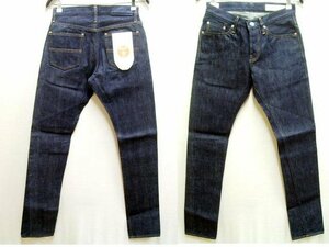 ◇即決[W28]未使用品 ビッグジョン RARE JEANS R009 坂本藍聖 スリム 15.5oz リジッド ボタンフライ レアジーンズ セルビッチ パンツ■4166