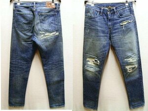 即決[W30]RRL 20AW SLIM NARROW スキニー スリム リペア デニム 782658897006 パンツ■4293