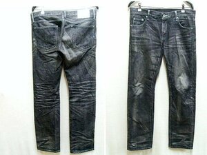 * быстрое решение [M] прекрасный товар NEIGHBORHOOD 2007 год WASHED.NARROW.Denim/14OZ-PT narrow NARROW STRAIGHT SAVAGE Savage Denim черный брюки #4596