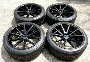 送料込も!希少国産114.3ピッチ★VOSSEN VFS-1 DEEPコンケイブ22インチ 265/40R22タイヤ付30 アルファード ヴェルファイア ハリアー BBSより