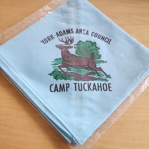ボーイスカウト　アメリカ　ネッカチーフ　BSA YORK-ADAMS AREA COUNCIL CAMP TUCKAHOE ヴィンテージ　レトロ