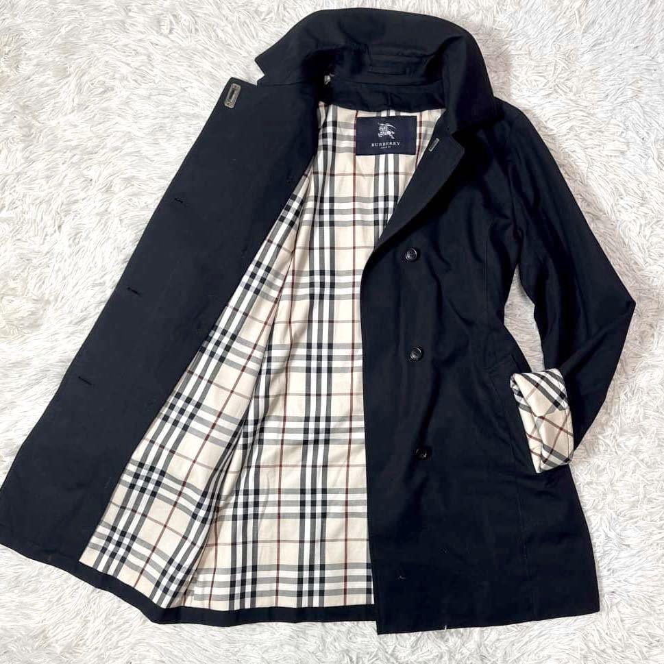 美品BURBERRY ☆トレンチコート☆光沢感抜群 【バーバリー騎士マーク