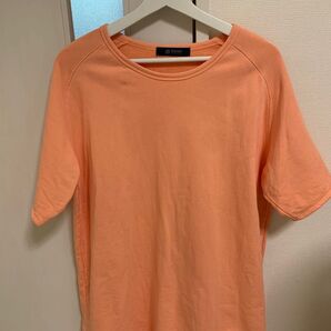 ナノユニバース スウェットTシャツ オレンジ