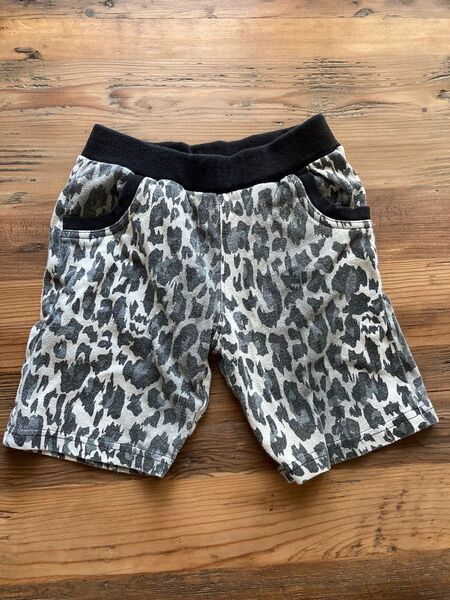 レオパード ショートパンツ コットン 90 ヒョウ柄 黒